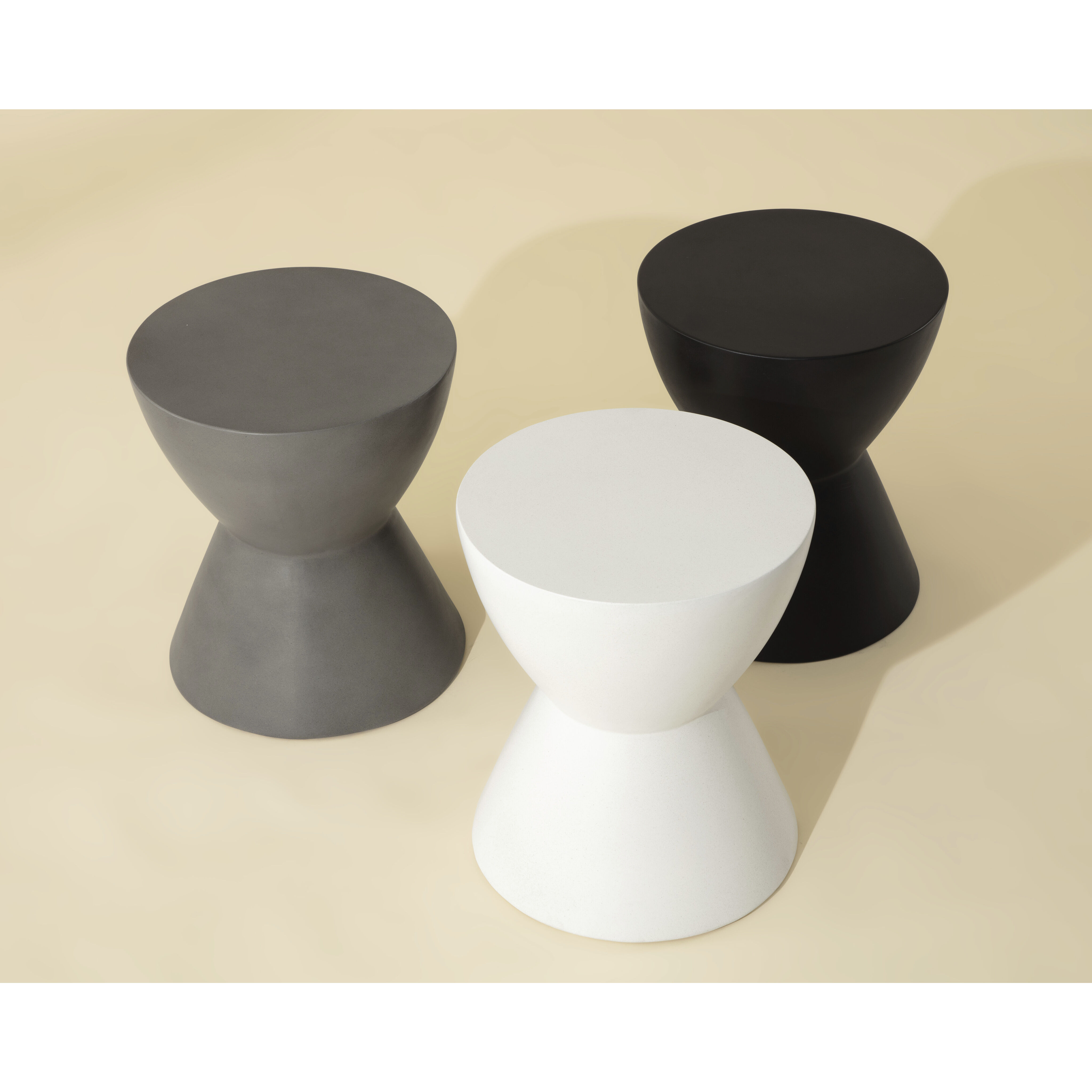 Logan 18 X 15 inch White Outdoor End Table